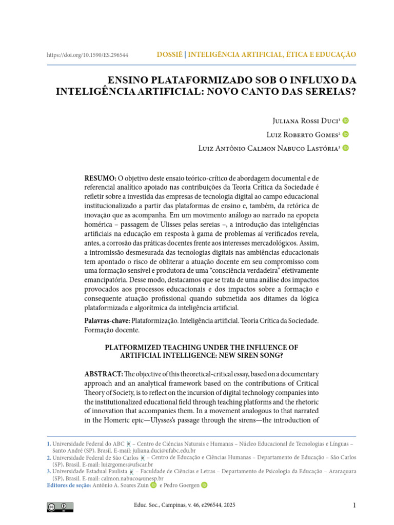 Impactos da IA na Educação e Formação Docente | PDF | Pedagogia ...