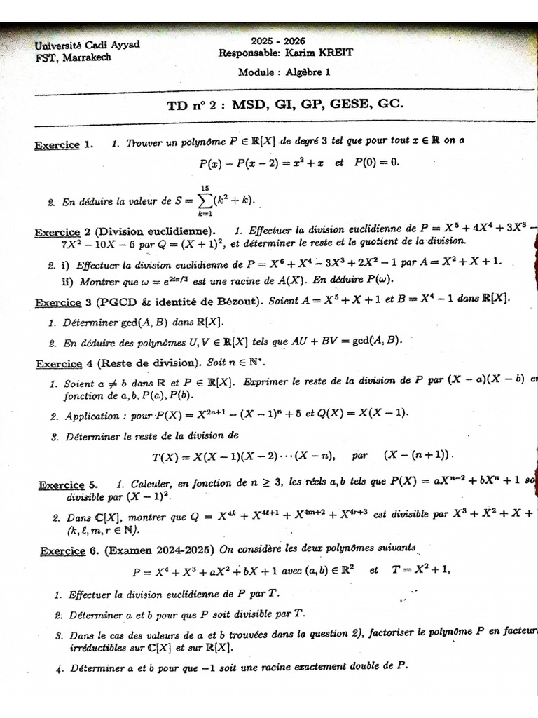 TD2 Algebre | PDF