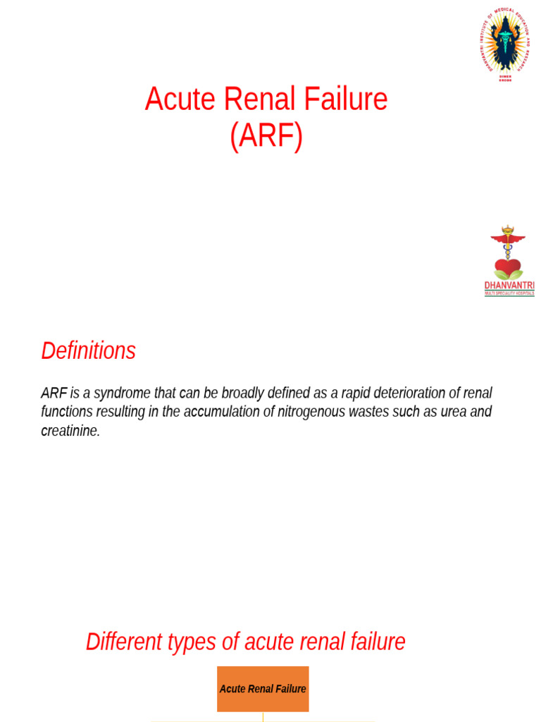 Understanding Acute Renal Failure Types | PDF | Kidney | Urinary System