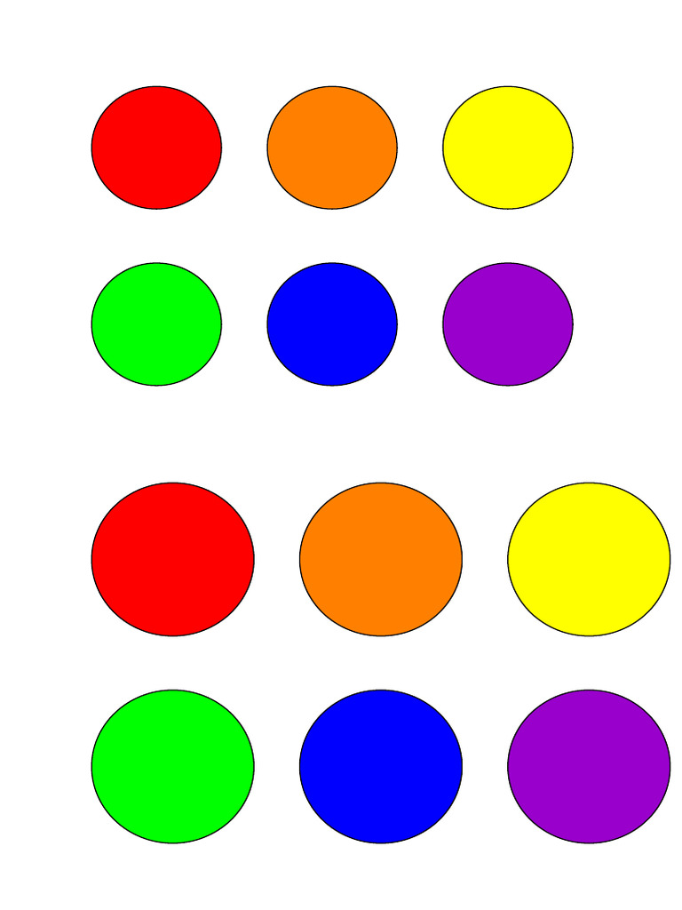 Moldes Circulos Coloridos Corrigido | PDF