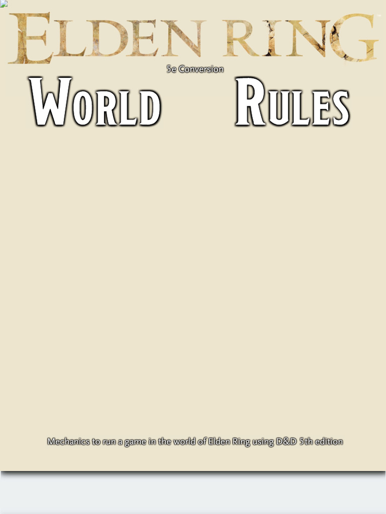 World Rules Pathfinder 2e | PDF