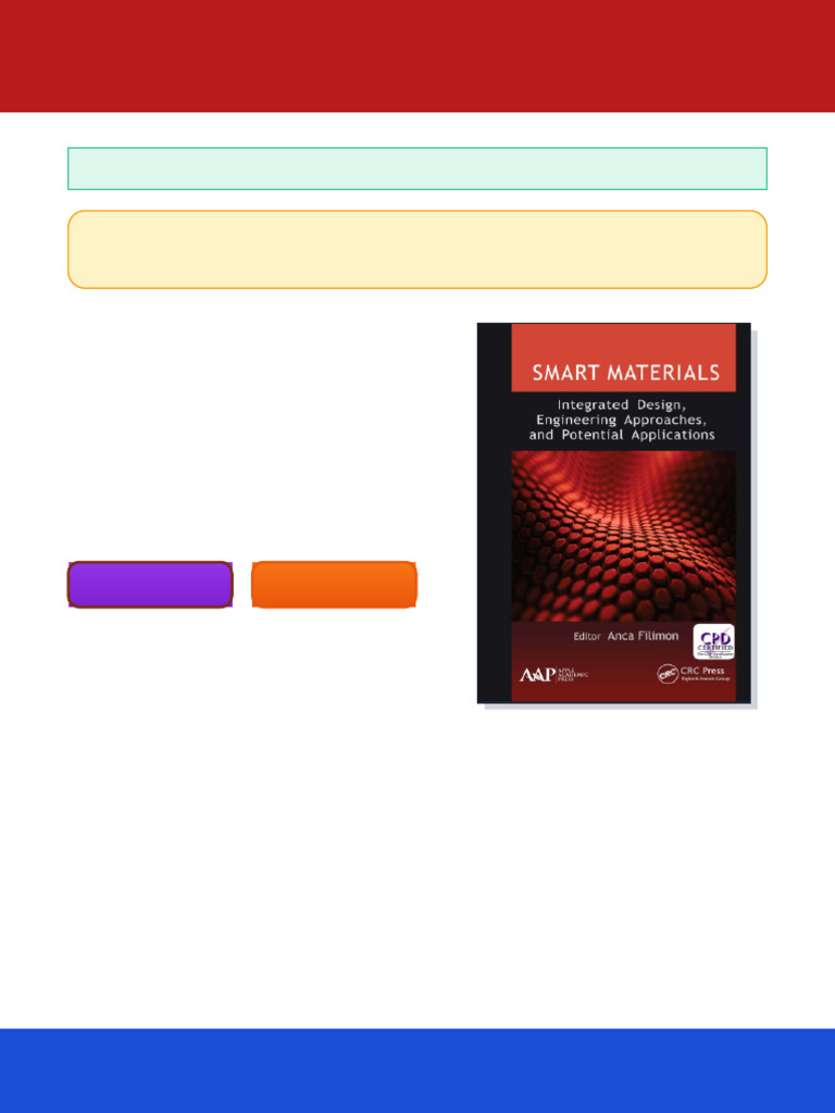 Smart Materials Integrated Design Engineering Approaches and Potential ...