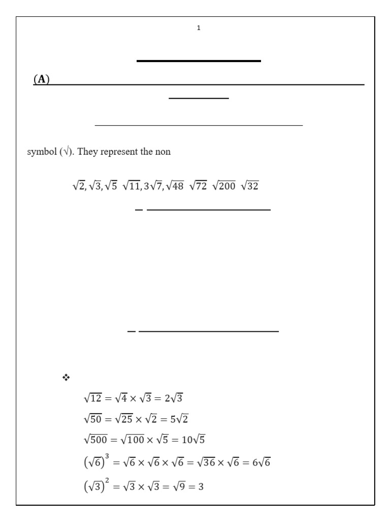 Simplifying Surds and Logarithms Guide | PDF | Square Root | Arithmetic