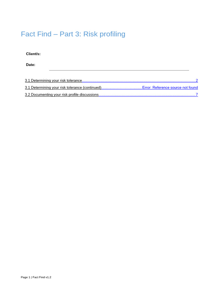 Risk Tolerance Assessment Guide | PDF | Investing | Financial Risk
