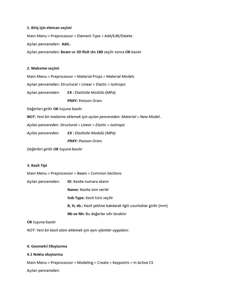 Kiriş Eleman Kobları | PDF