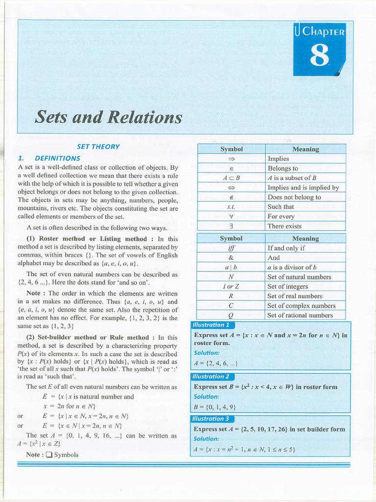 Sets and Relations | PDF