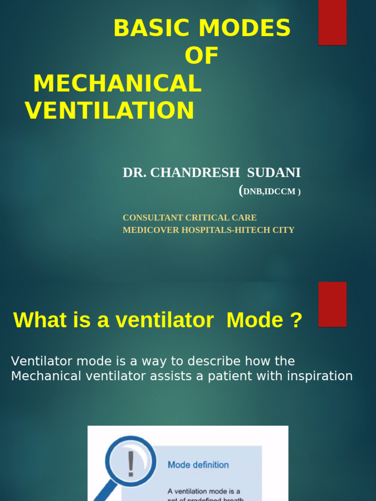 Basic Modes of Mechanical Ventilation | PDF | Breathing | Physiology