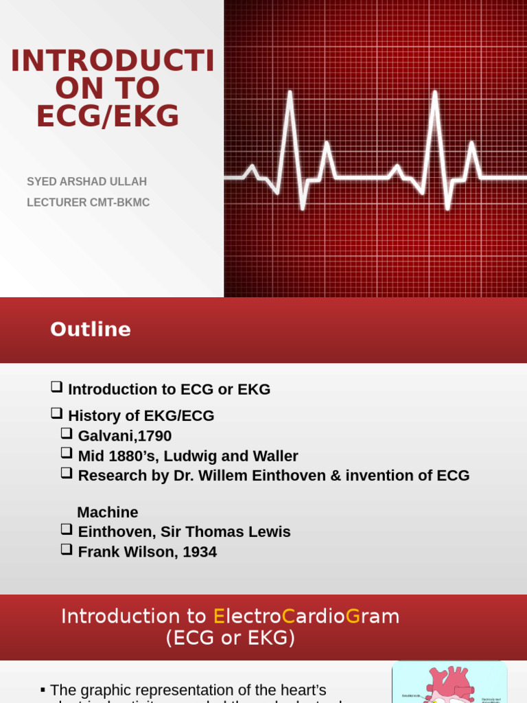 Introduction to ECG History and Basics | PDF | Electrocardiography ...