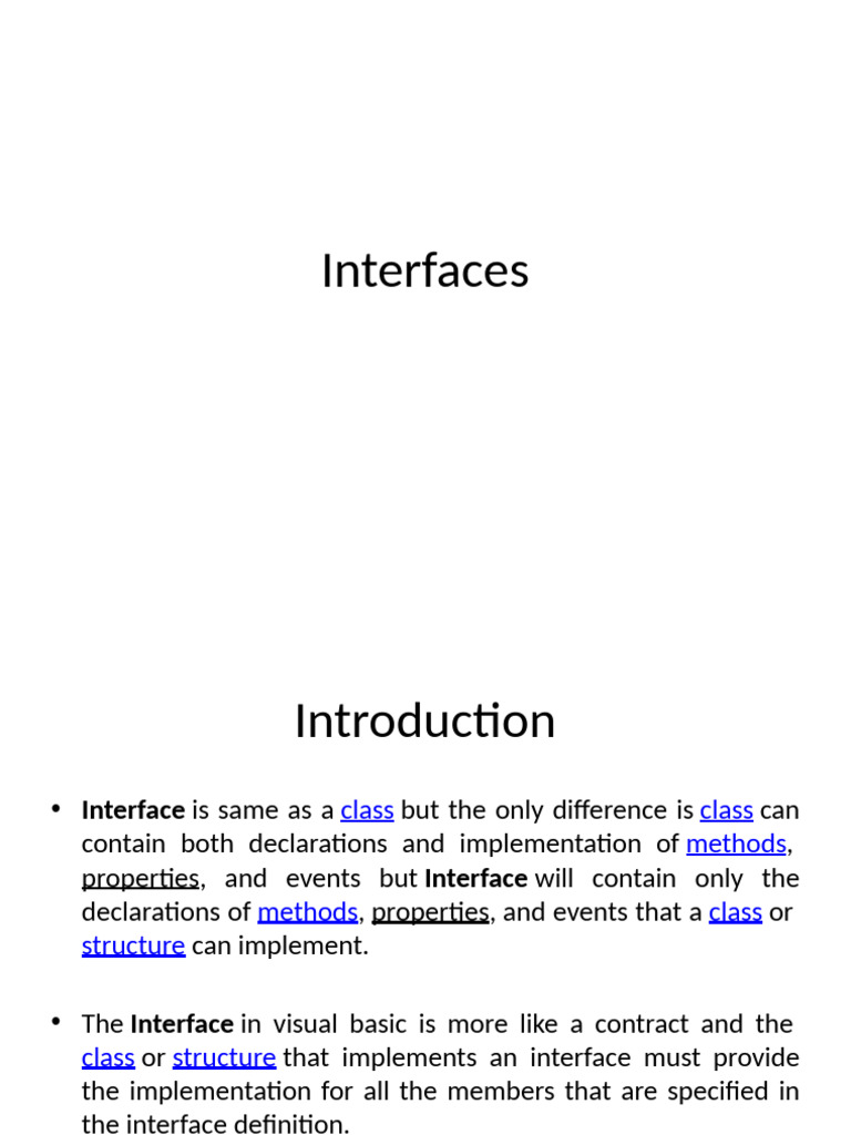 Interfaces | PDF