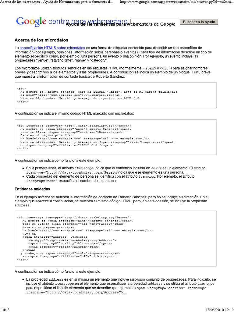 Acerca de Los Microdatos | PDF | HTML | Información