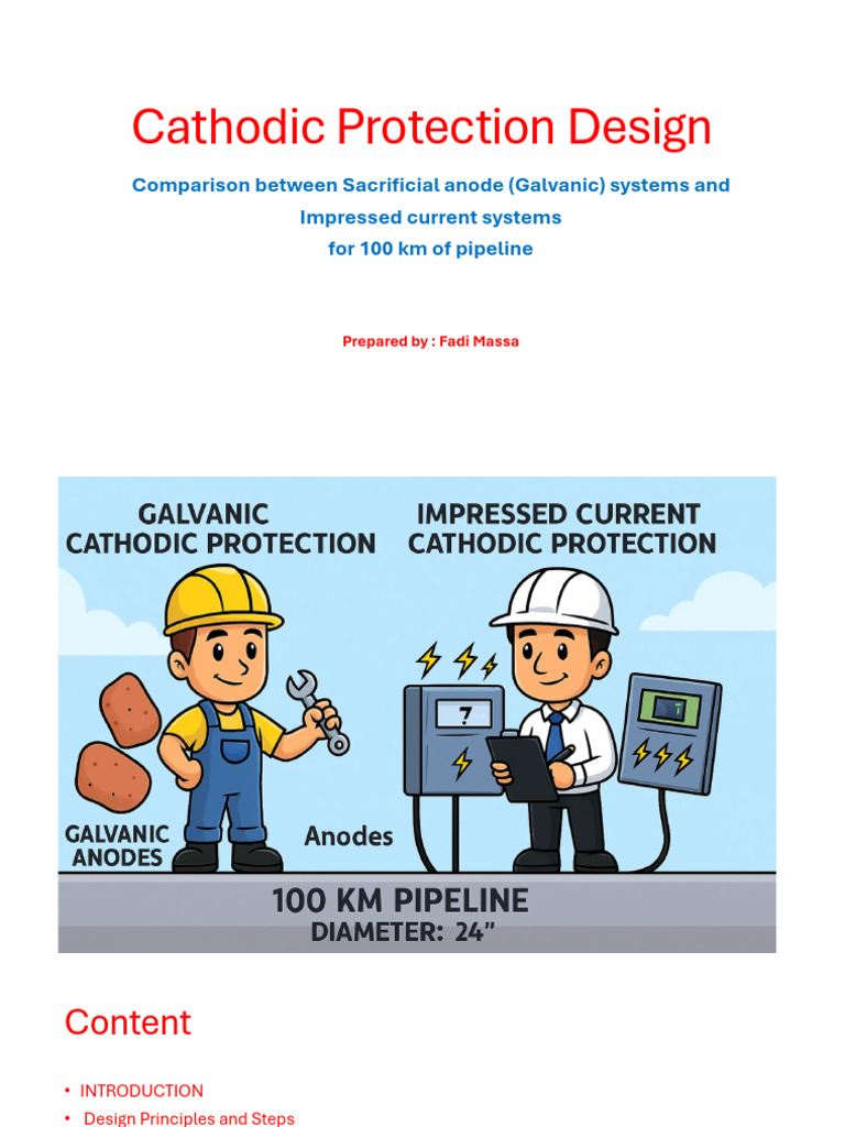 Cathodic Protection for 100 km Pipeline | PDF | Corrosion | Anode