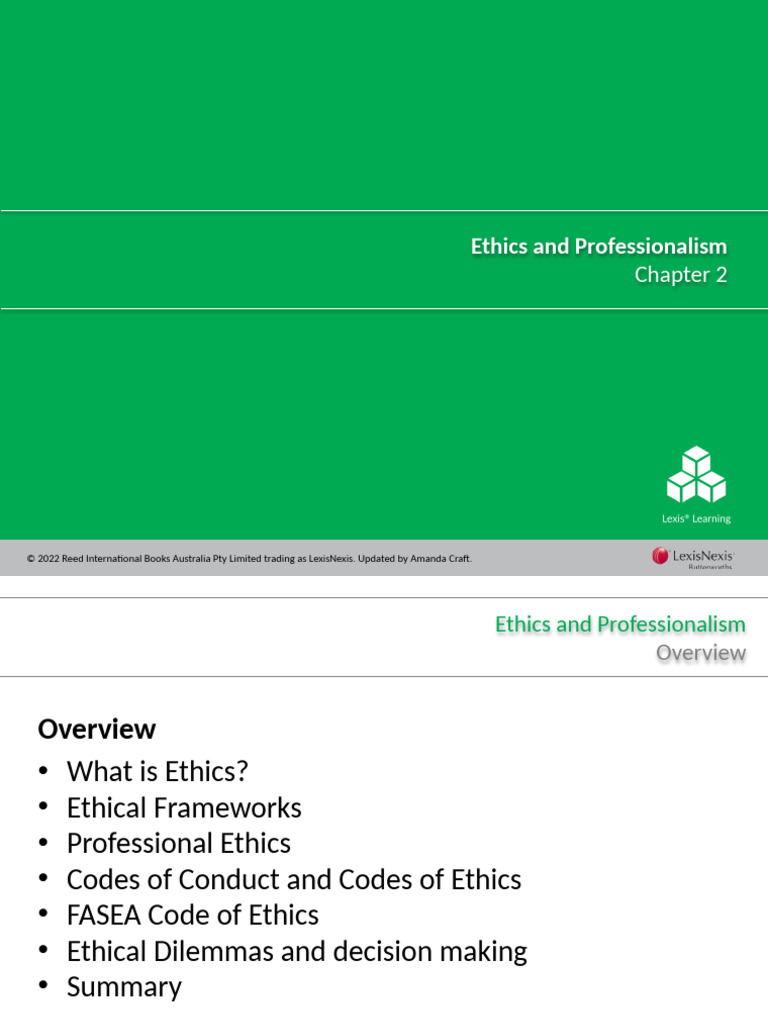 Ethics and Professionalism Overview | PDF | Morality | Social Psychology