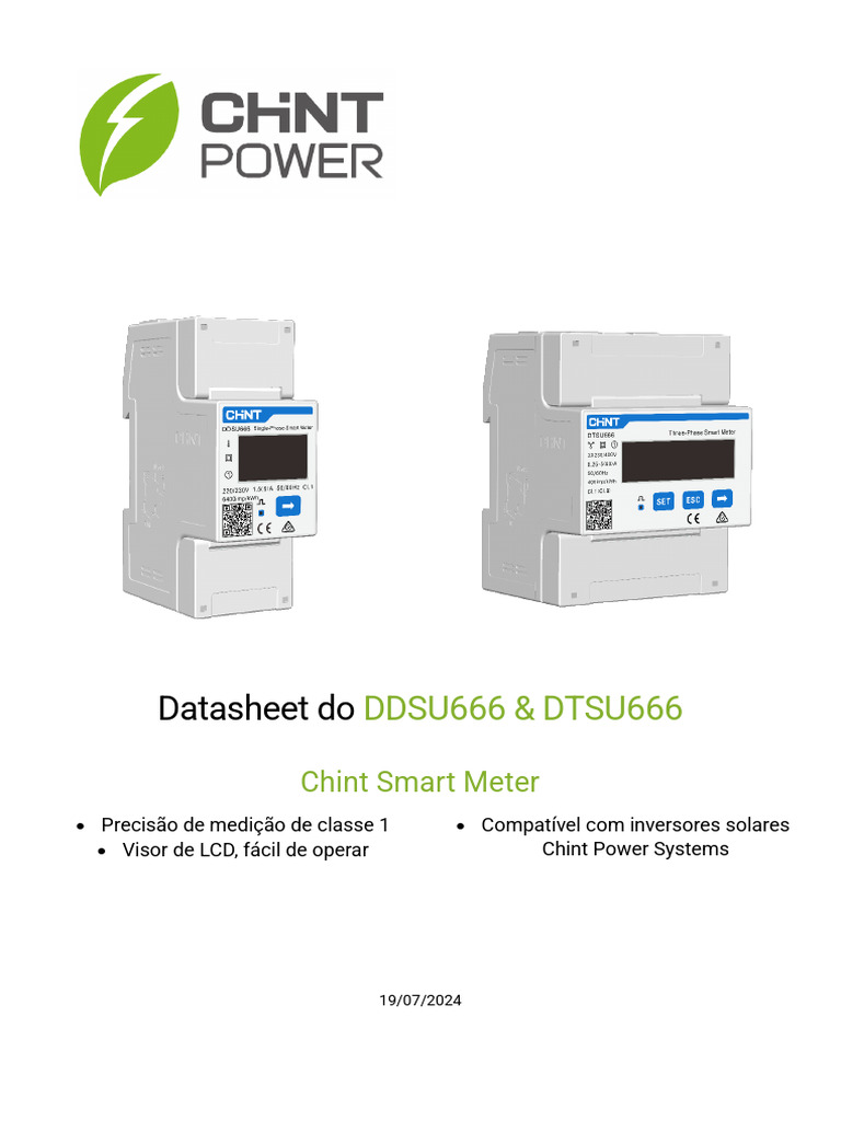 Datasheet Chint DDSU666 e DTSU666 | PDF