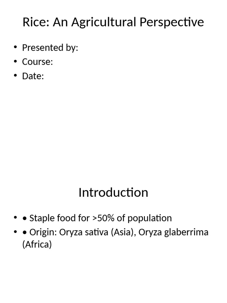 Rice Cultivation: Global Insights & Practices | PDF