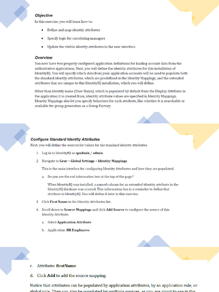 Populate Identity Cubes | PDF