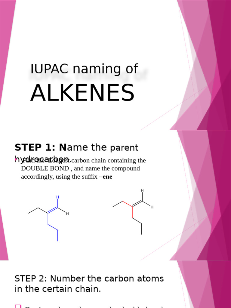 IUPAC Naming Guide for Alkenes | PDF