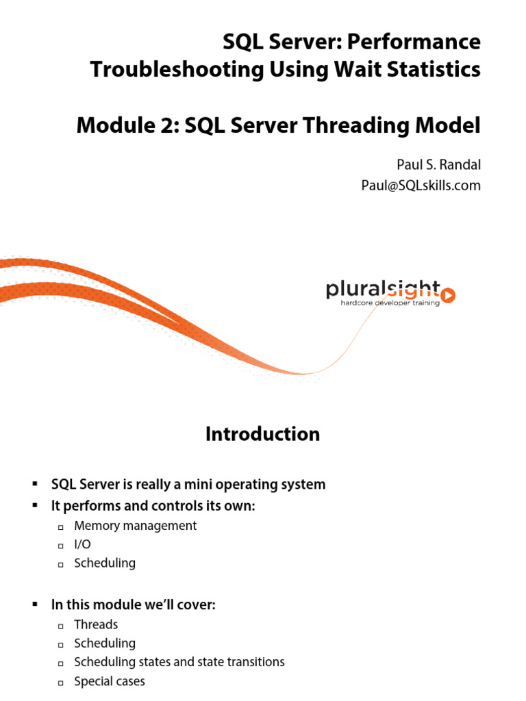 SQL Server Threading Model Explained | PDF | Scheduling (Computing ...