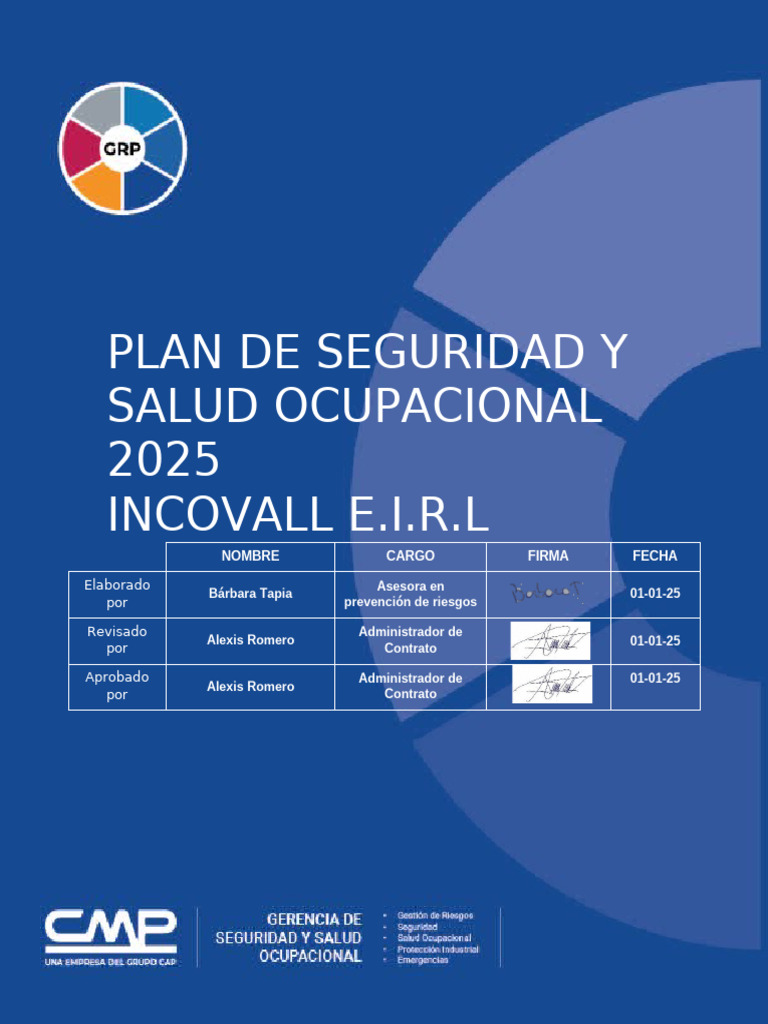 Plan SST Incovall 2025 | PDF | Seguridad y salud ocupacional | Valores