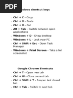 Adobe Acrobat Keyboard Shortcuts Guide | PDF | Tab (Gui) | Menu (Computing)