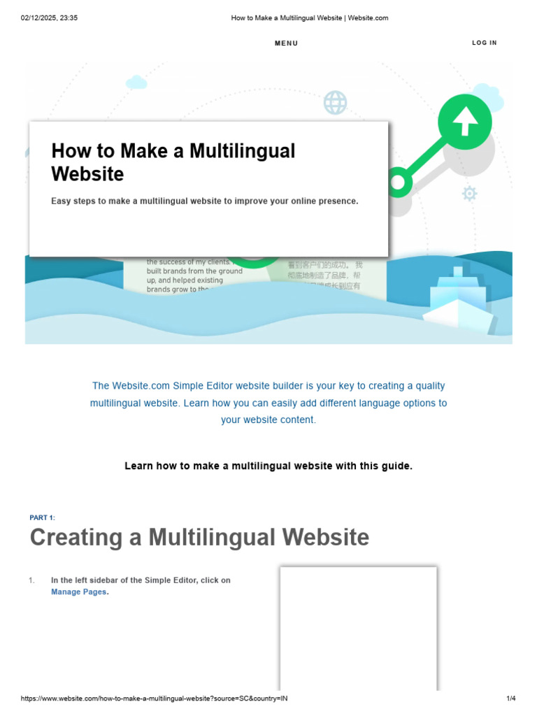 Create a Multilingual Website Easily | PDF | Websites | World Wide Web