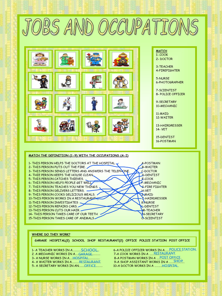 Occupations and Their Workplaces Guide | PDF