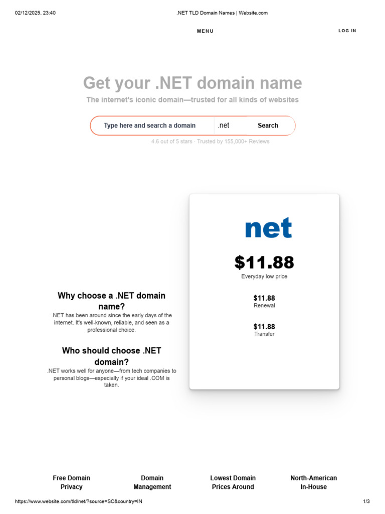 NET TLD Domain Names | PDF | Domain Name | Internet