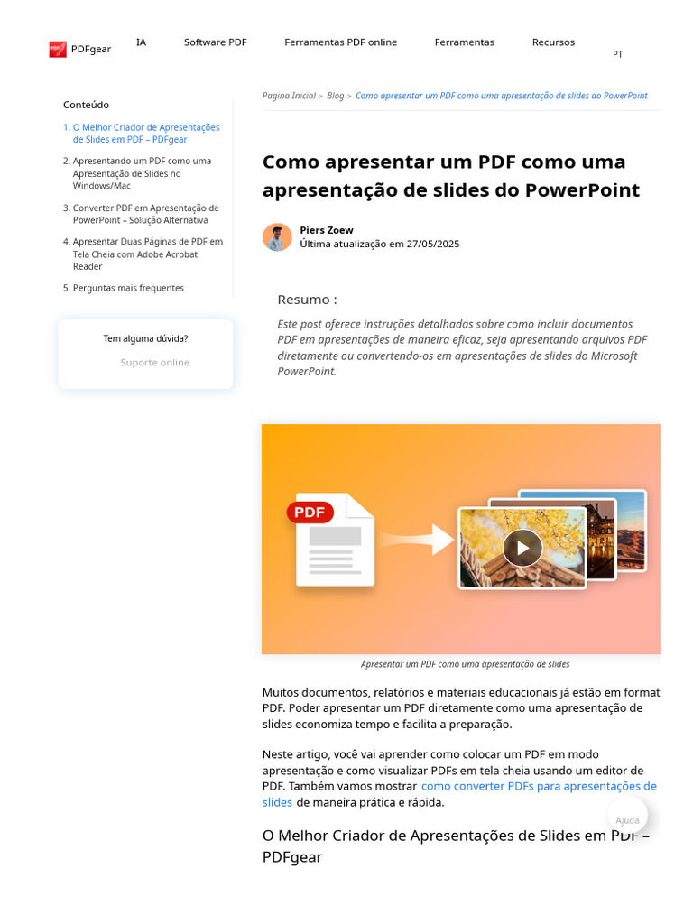 Apresentar PDFs como Slides Eficazmente | PDF | Microsoft Power Point ...