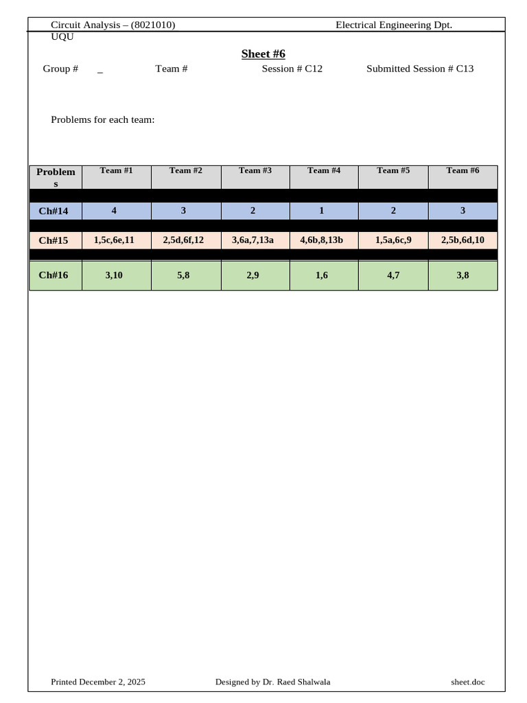 Sheet6 - 1 2 | PDF | Network Analysis (Electrical Circuits ...