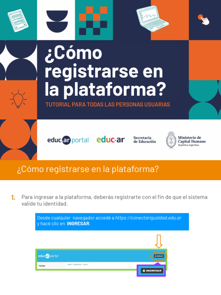 Registro en la Plataforma Educativa | PDF | Informática