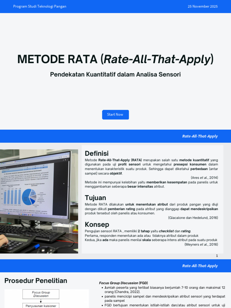 Metode RATA untuk Analisis Sensori Pangan | PDF
