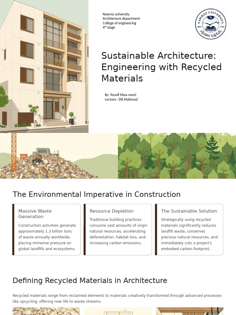 Sustainable Architecture Engineering With Recycled Materials | PDF ...
