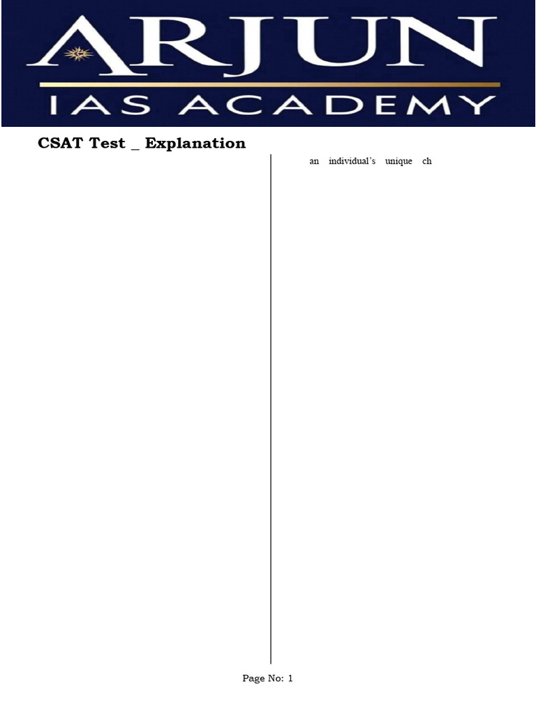 CSAT Test: Conservation and Math Insights | PDF | Numbers | Discrete ...
