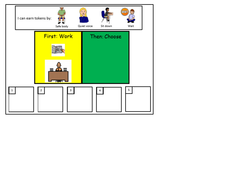 First Then and Token Board With Rules (LessonPix) | PDF