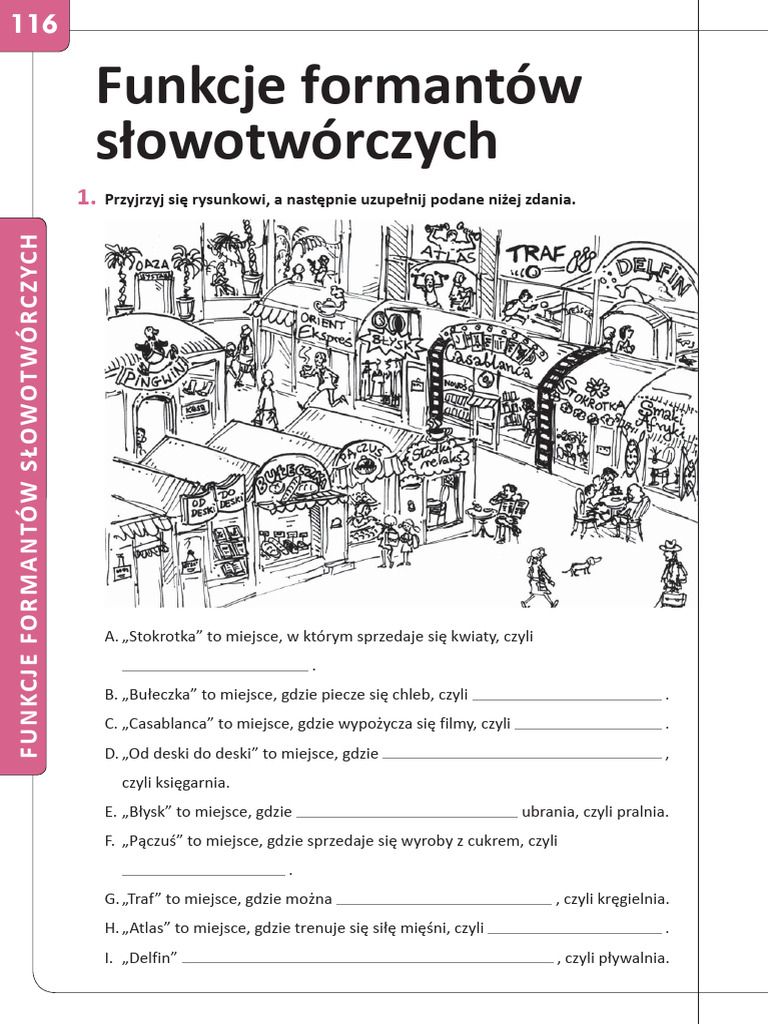 S 116-121 Gramatyka I Stylistyka Rodzaje Formantow Cwiczenie | PDF