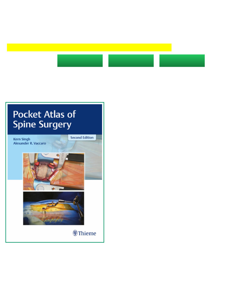 Pocket Atlas of Spine Surgery 2nd Edition Sample | PDF