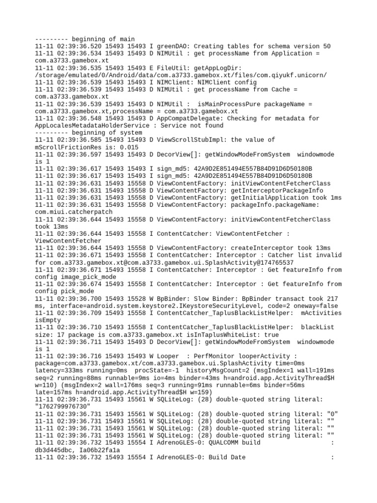Android App Log Analysis | PDF | Java (Programming Language) | Software