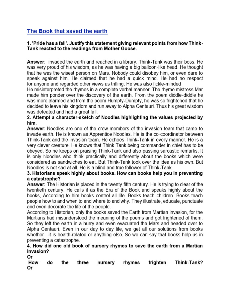 How Nursery Rhymes Saved Earth | PDF | Mars | Outer Space