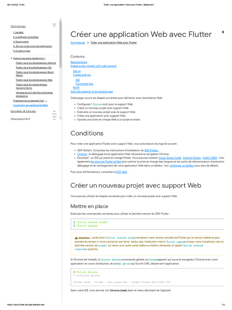 Créer une application Web avec Flutter | PDF | Internet | Internet et Web