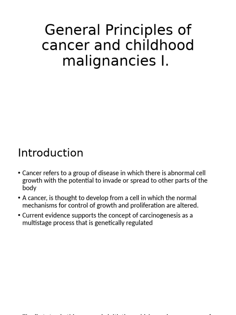 Childhood Cancer Overview and Management | PDF | Cancer | Radiation Therapy