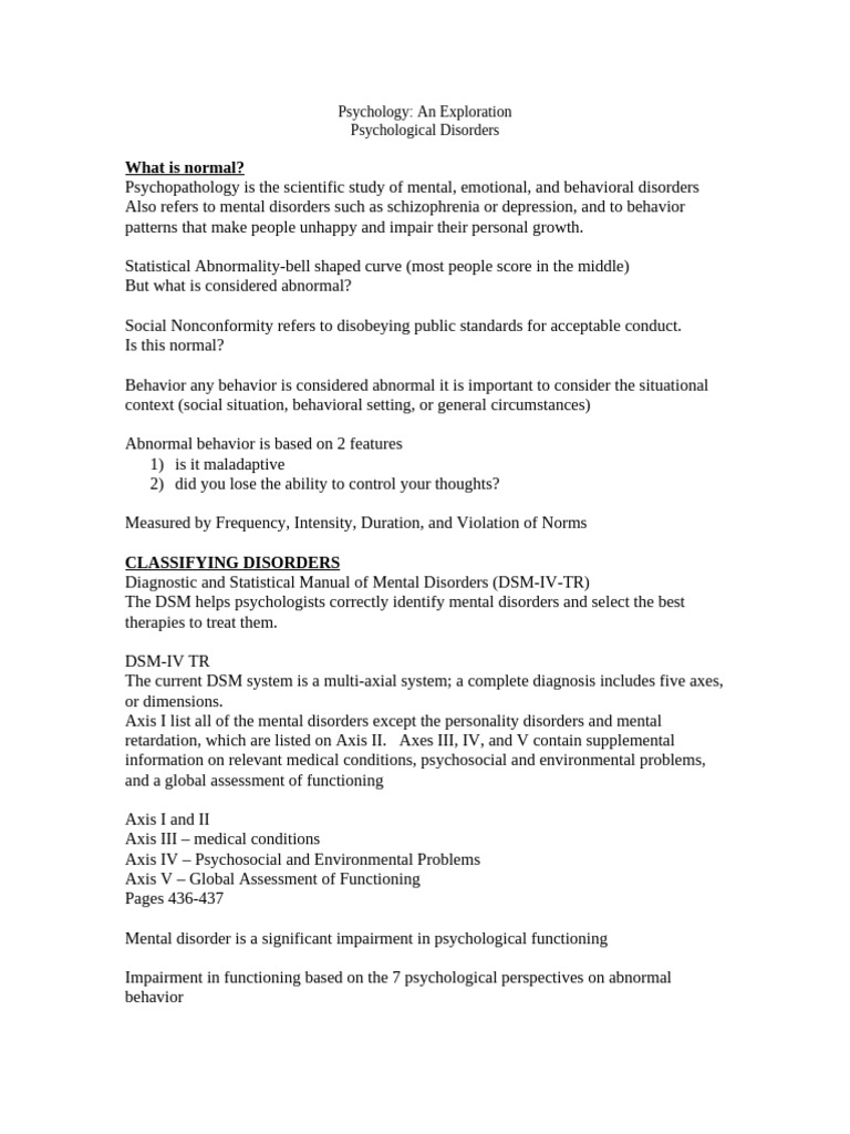 Understanding Psychological Disorders | PDF | Mental Disorder | Anxiety