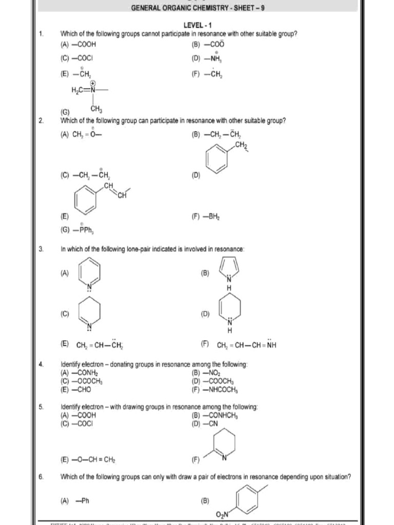 Resonance in Organic Chemistry Explained | PDF | Chemical Bond ...