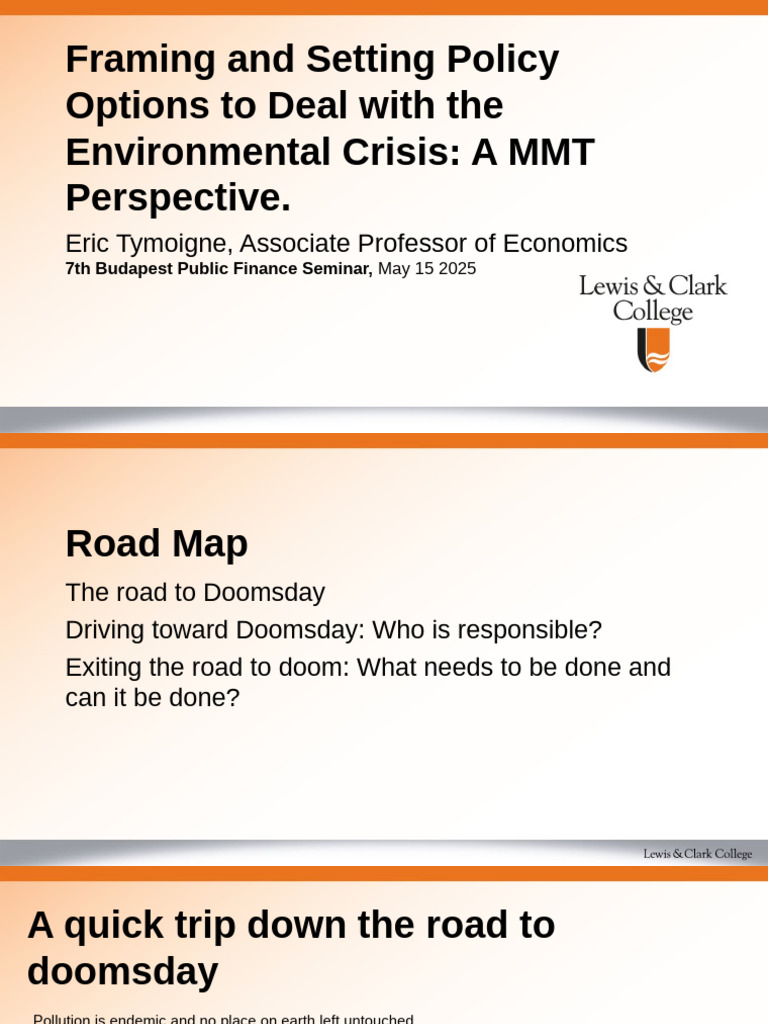 MMT Insights on Environmental Policy Solutions | PDF | Government ...