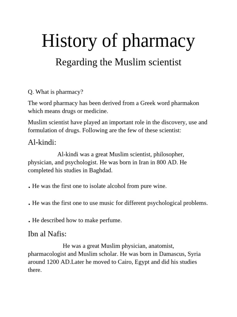 History of Pharmacy | PDF | Pharmacy | Health Care