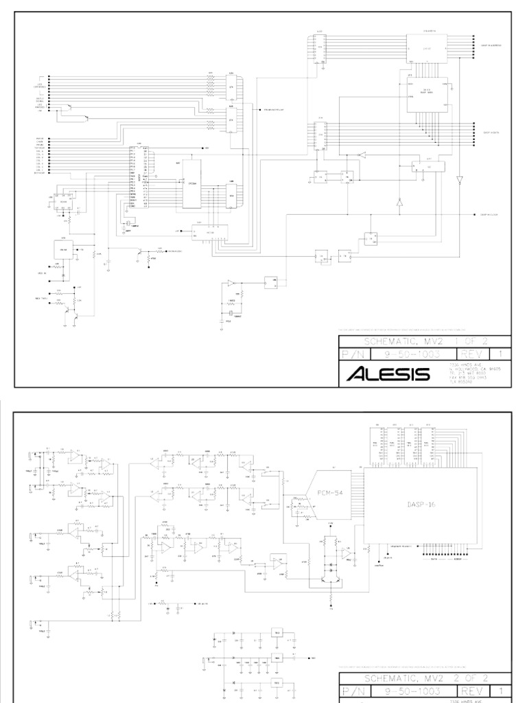 Alesis Midiverb-II Schematics | PDF