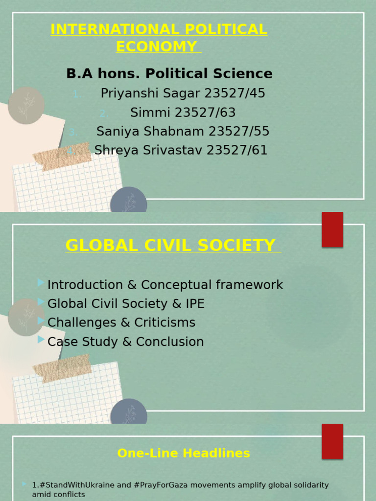 Global Civil Society | PDF | Trips Agreement | Non Governmental ...