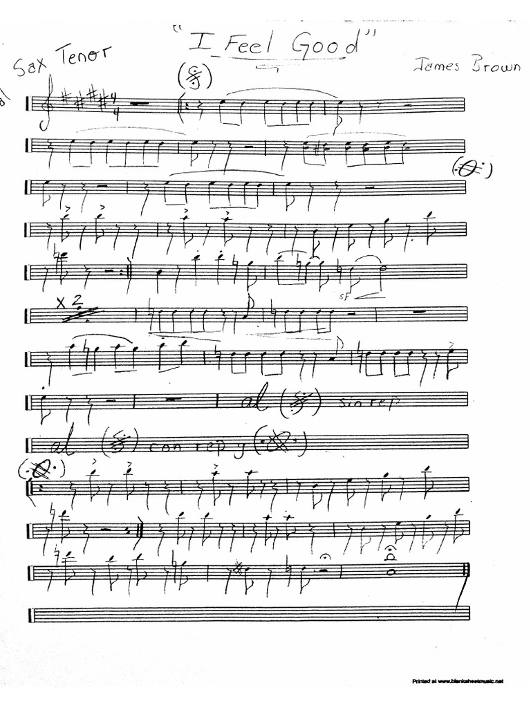 I Feel Good Sax Tenor Pdf 