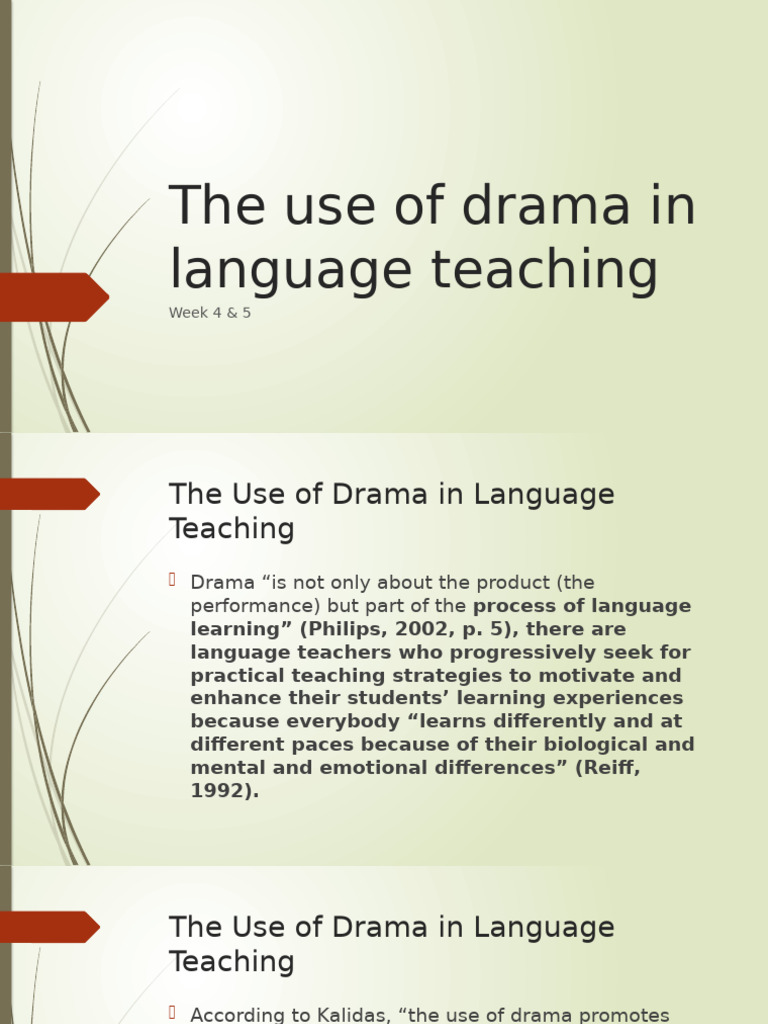 Enhancing Language Learning Through Drama | PDF | Learning | Language ...