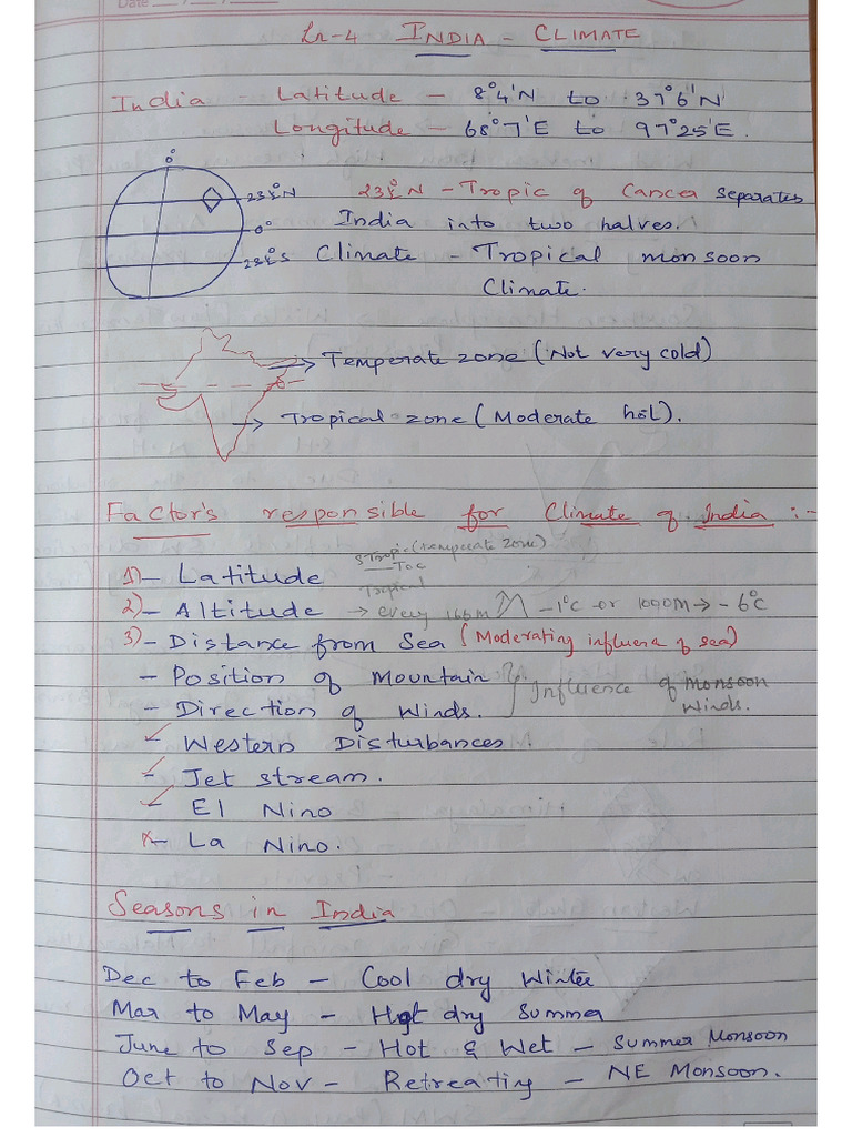 Climate Lesson Notes | PDF