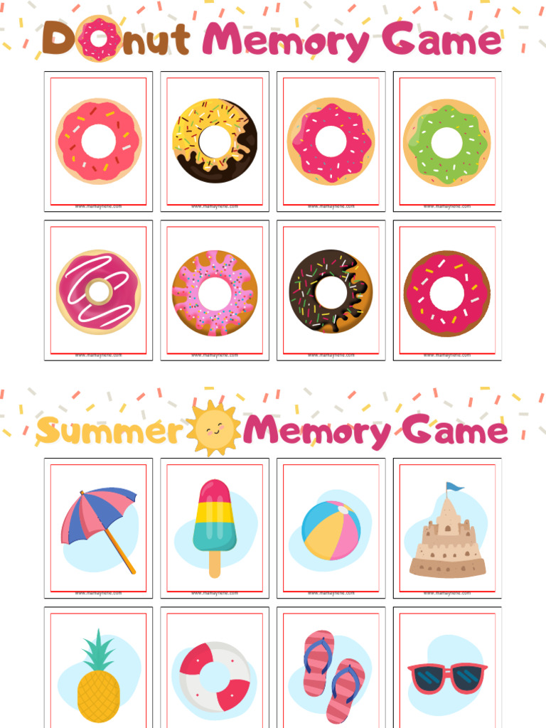 Memory Game Collection - Mamaynene | PDF