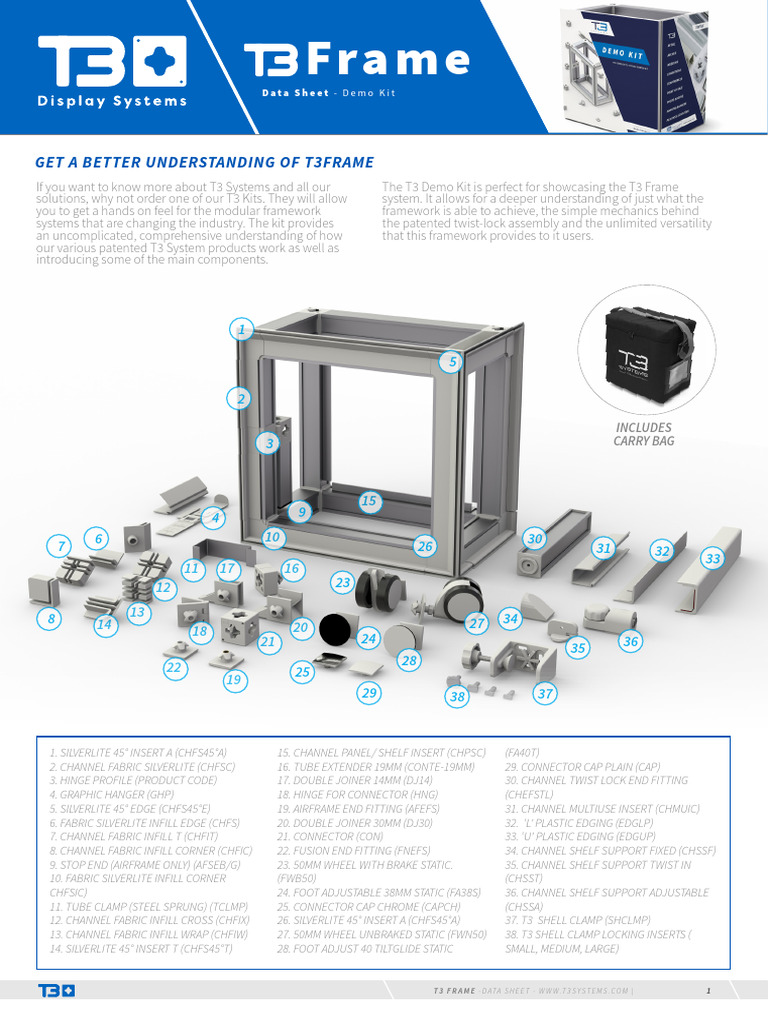 T3 Frame Data Sheet Overview | PDF